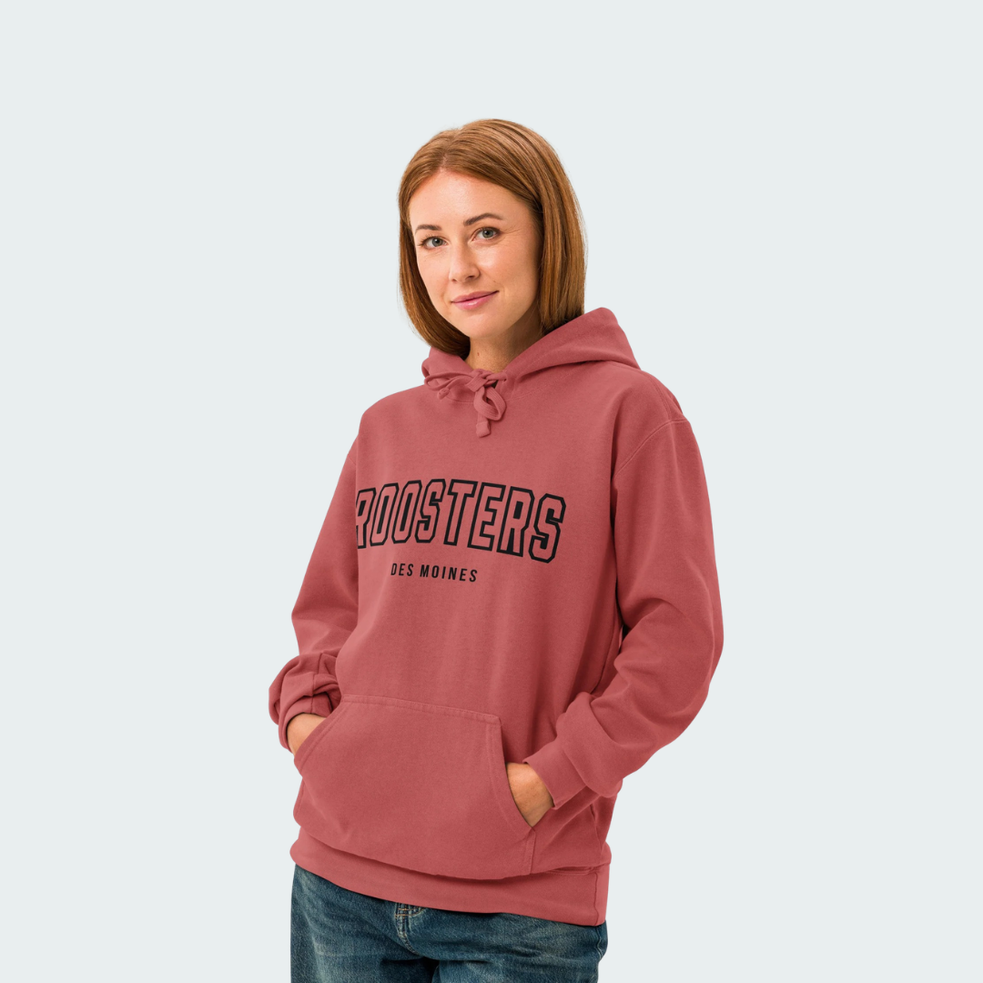 Unisex garment-dyed hoodie Des Moines Hallow