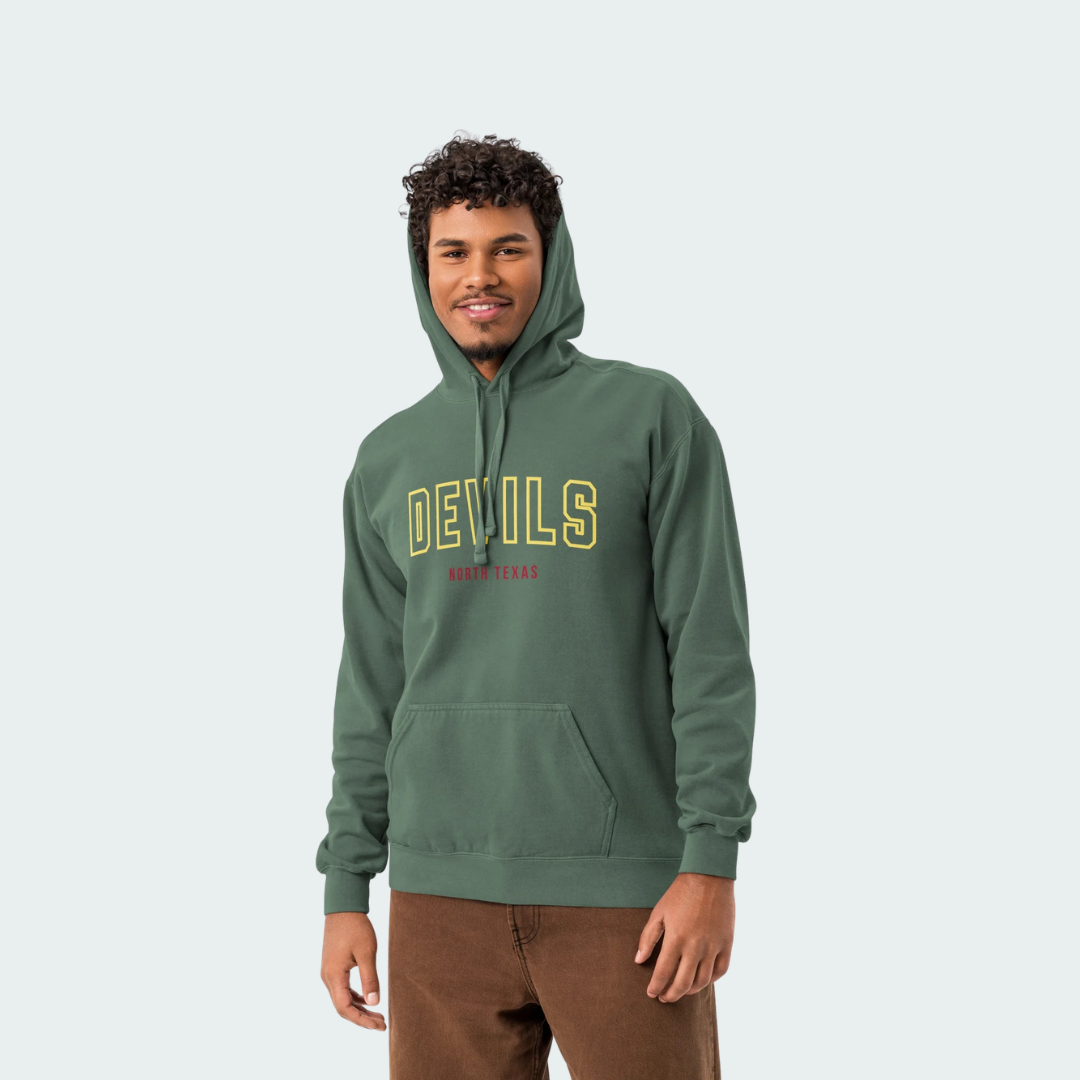 Unisex garment-dyed hoodie