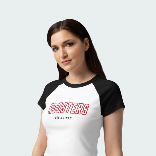 Women’s micro rib raglan baby tee Des Moines