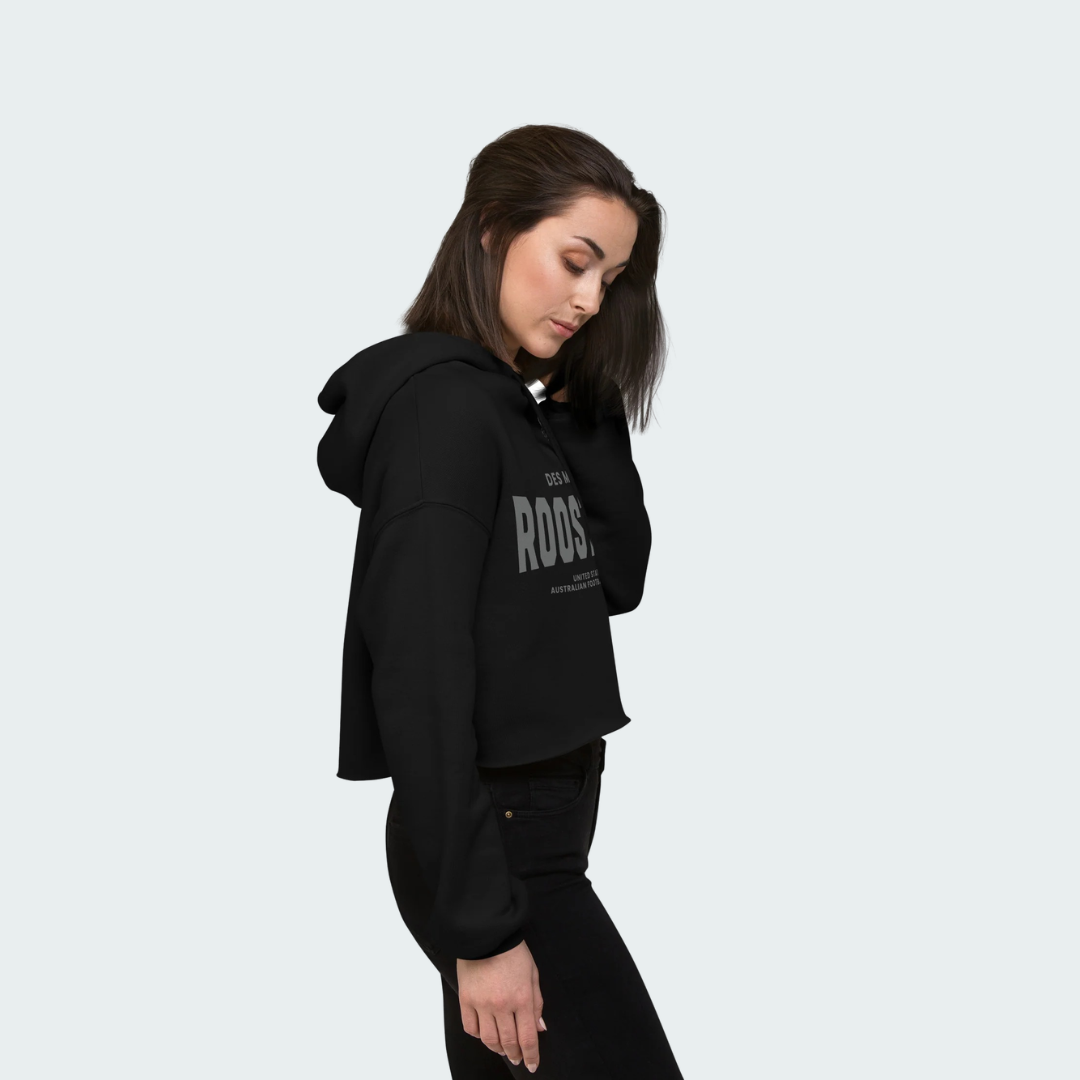 Crop Hoodie Des Moines Blackout