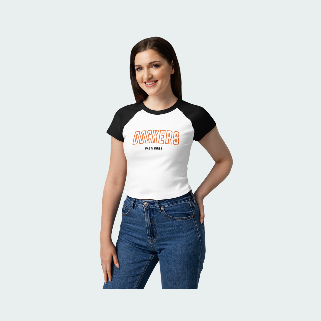 Women’s micro rib raglan baby tee Baltimore