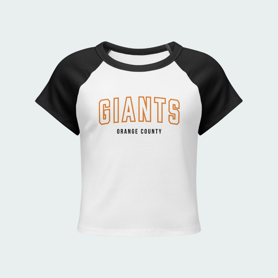 Women’s micro rib raglan baby tee Orange County