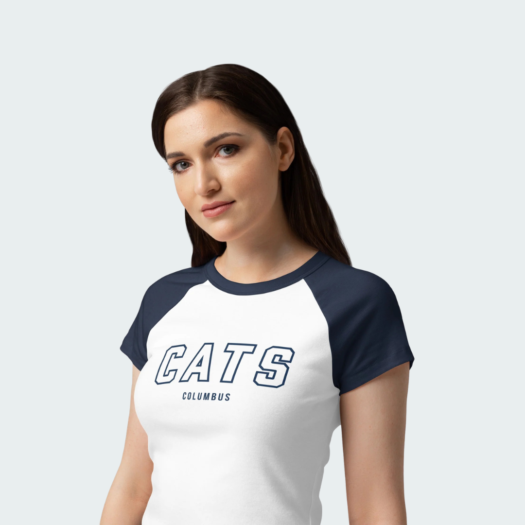Women’s micro rib raglan baby tee Columbus