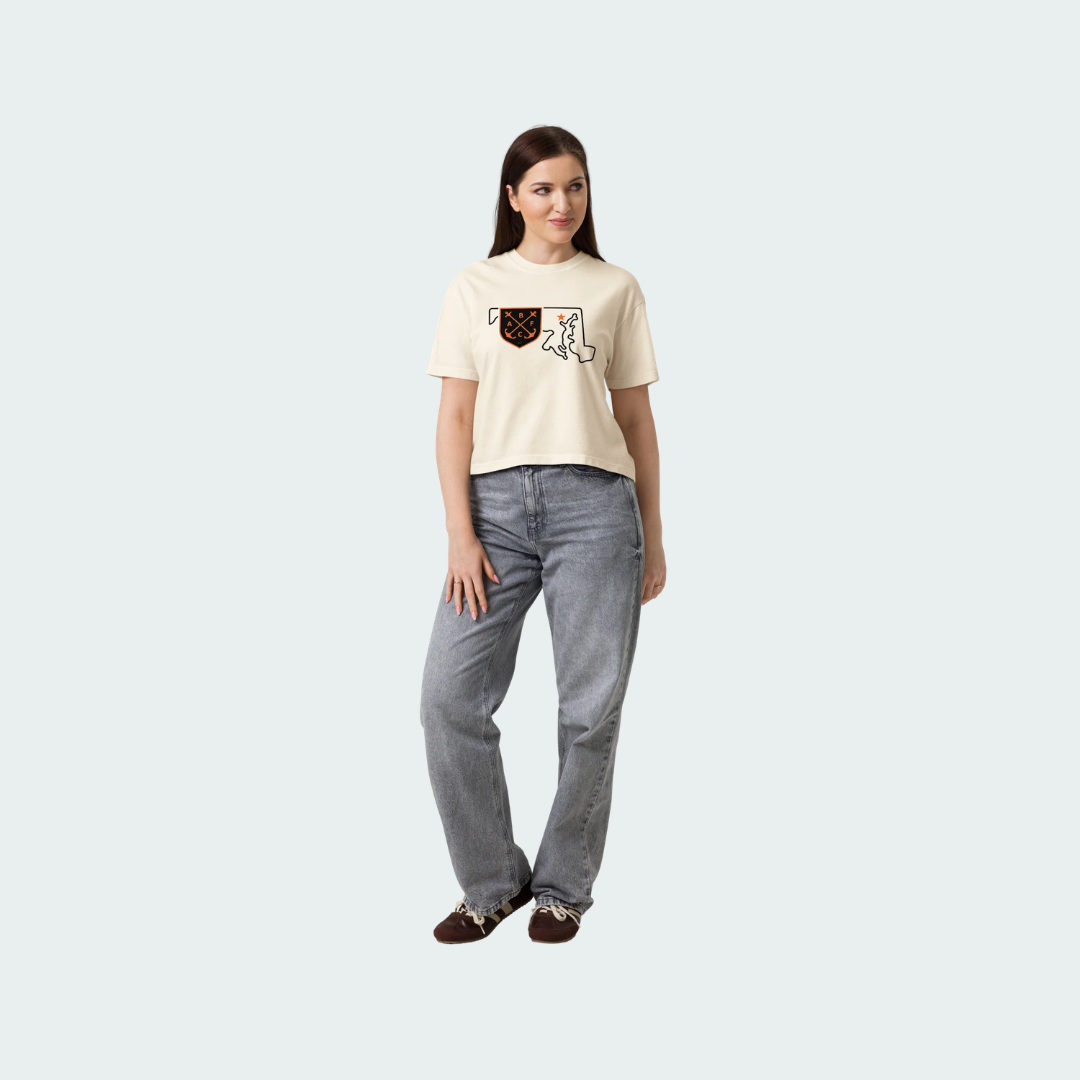 Women’s heavyweight boxy tee Baltimore