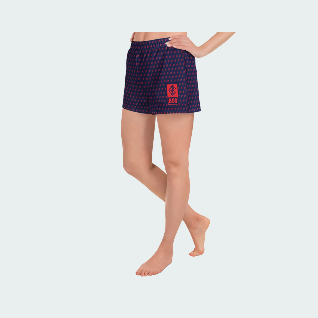 All-Over Print Unisex Athletic Shorts Boston Checkered