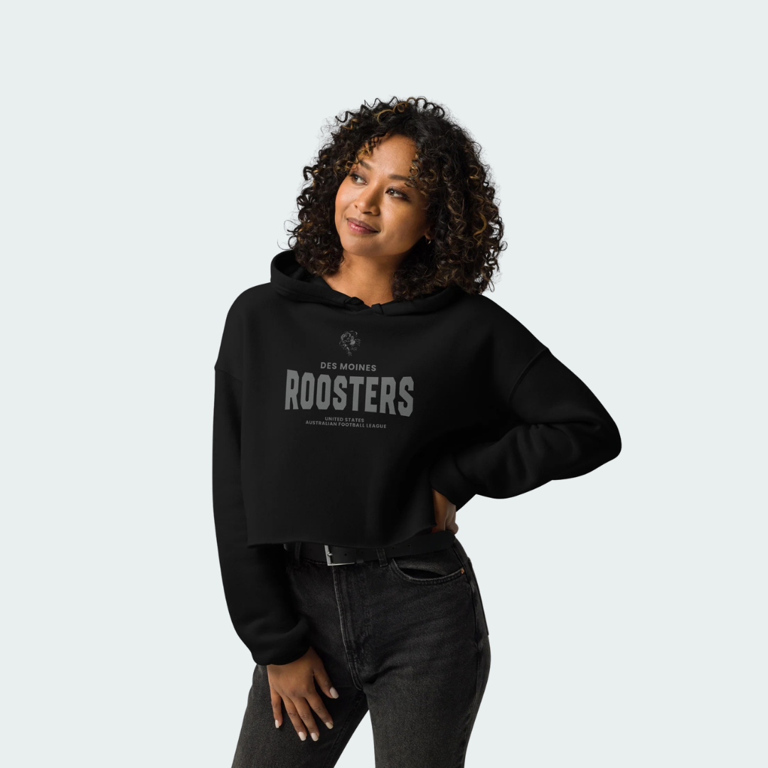 Crop Hoodie Des Moines Blackout