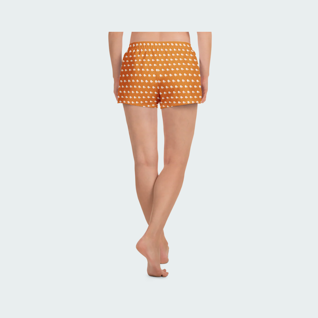 All-Over Print Unisex Athletic Shorts Orange County Checkered