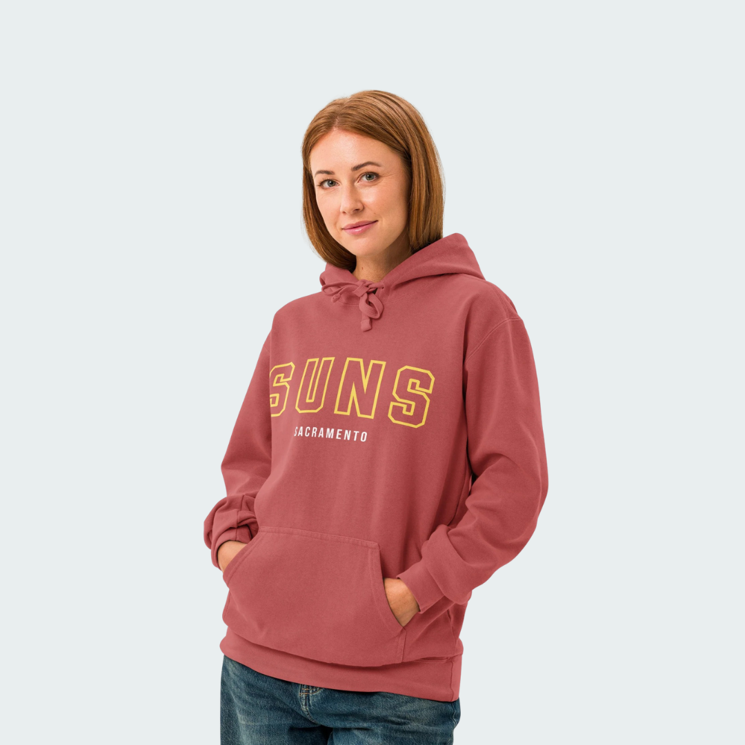Unisex garment-dyed hoodie