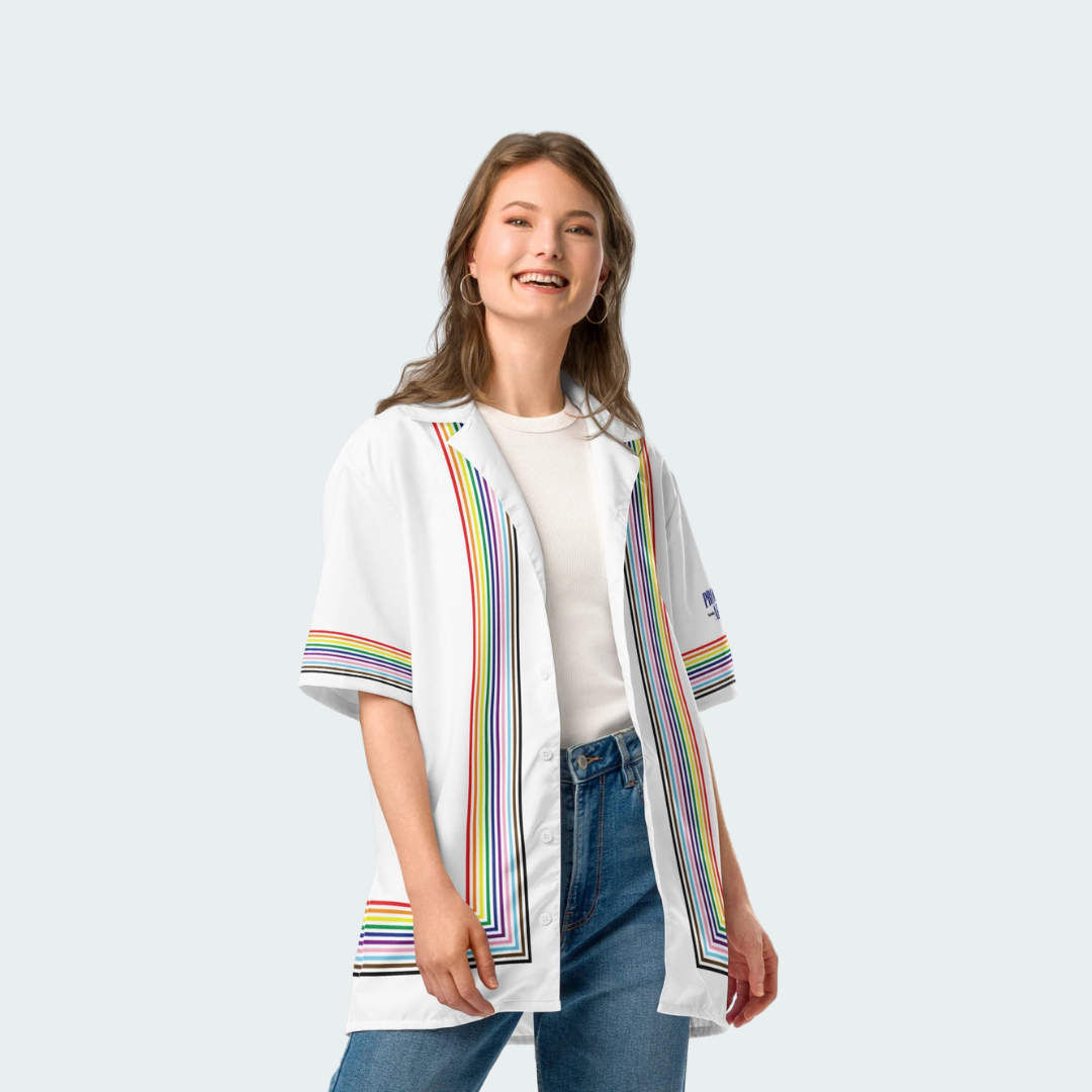 Pride Unisex Bowling button shirt