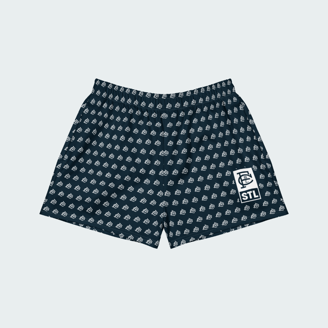 All-Over Print Unisex Athletic Shorts St. Louis Checkered